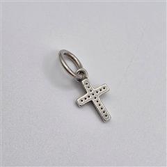 Pandora 925 ALE Sterling Silver Sparkling CZ Cross Dangle Charm Pendant 791310CZ